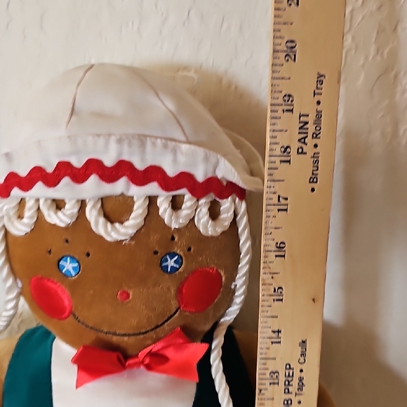 Vintage 1990 Target Gingerbread Plush Girl Doll with Candy Cane large 19 inches - Picture 11 of 12